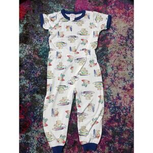 Vtg Carter's 2 Pc Set Snap On Footed Pajamas Baby Infant Size 3t NEW!